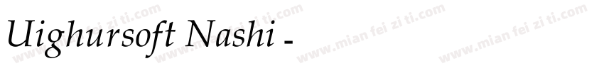 Uighursoft Nashi字体转换
